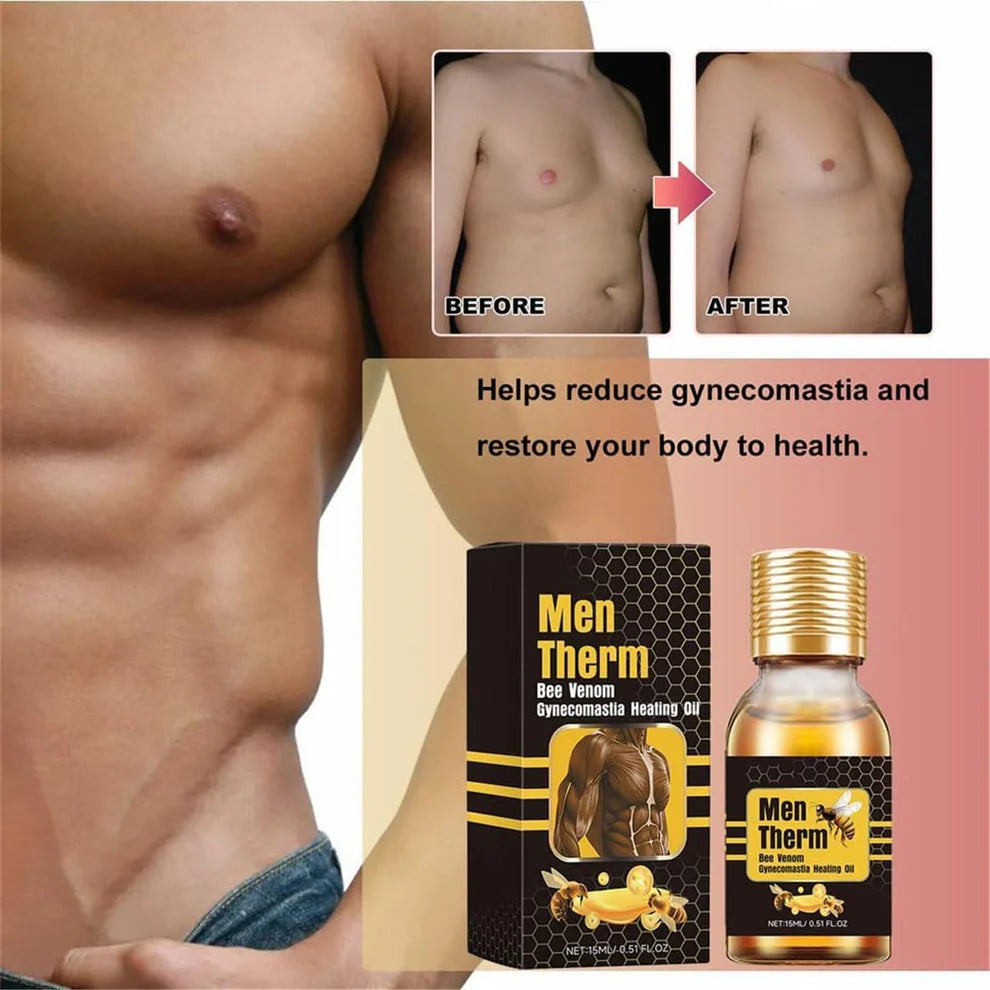 Men Therm Bee Venom Gynecomastia Heating Oil